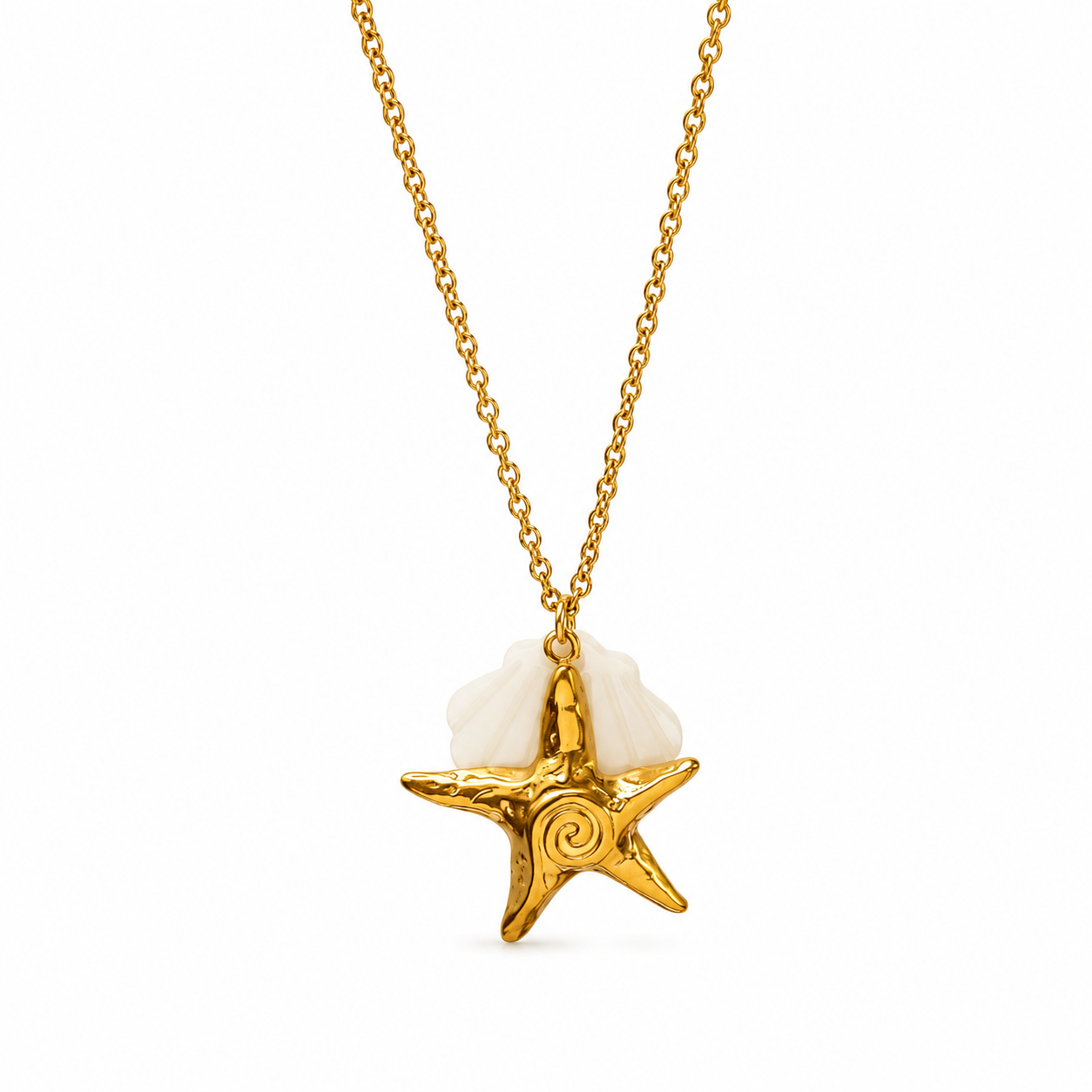 Cadena Dorada con Charm de Estrella de Mar