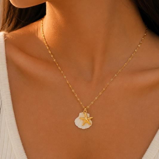 Cadena Dorada con Charm de Estrella de Mar