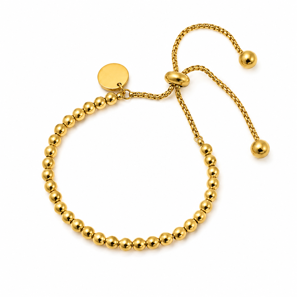 Pulsera_Ajustable_de_Esferas_con_Cierre_Deslizante_Dorada