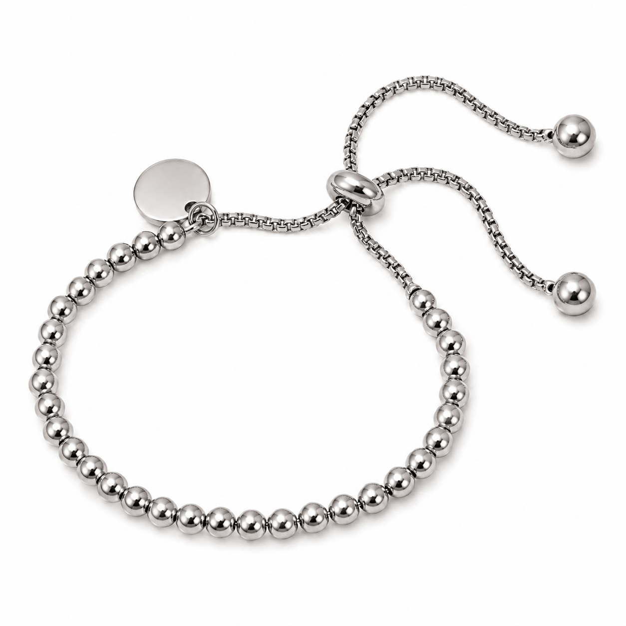 Pulsera_Ajustable_de_Esferas_con_Cierre_Deslizante_Plateada